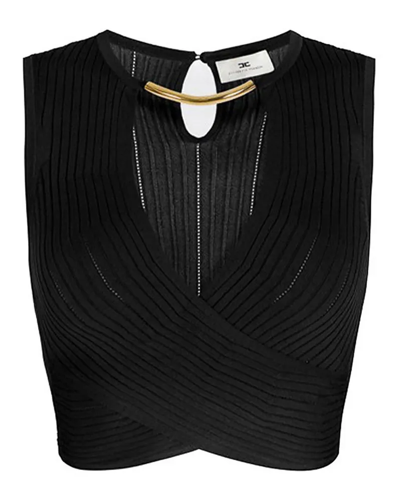 Elisabetta Franchi Top - Schwarz Schwarz