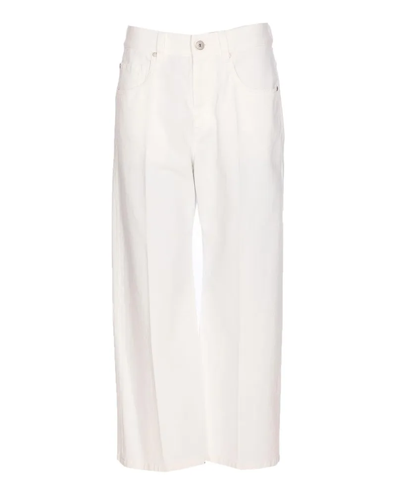 Brunello Cucinelli Bootcut Jeans - Weiß Weiß