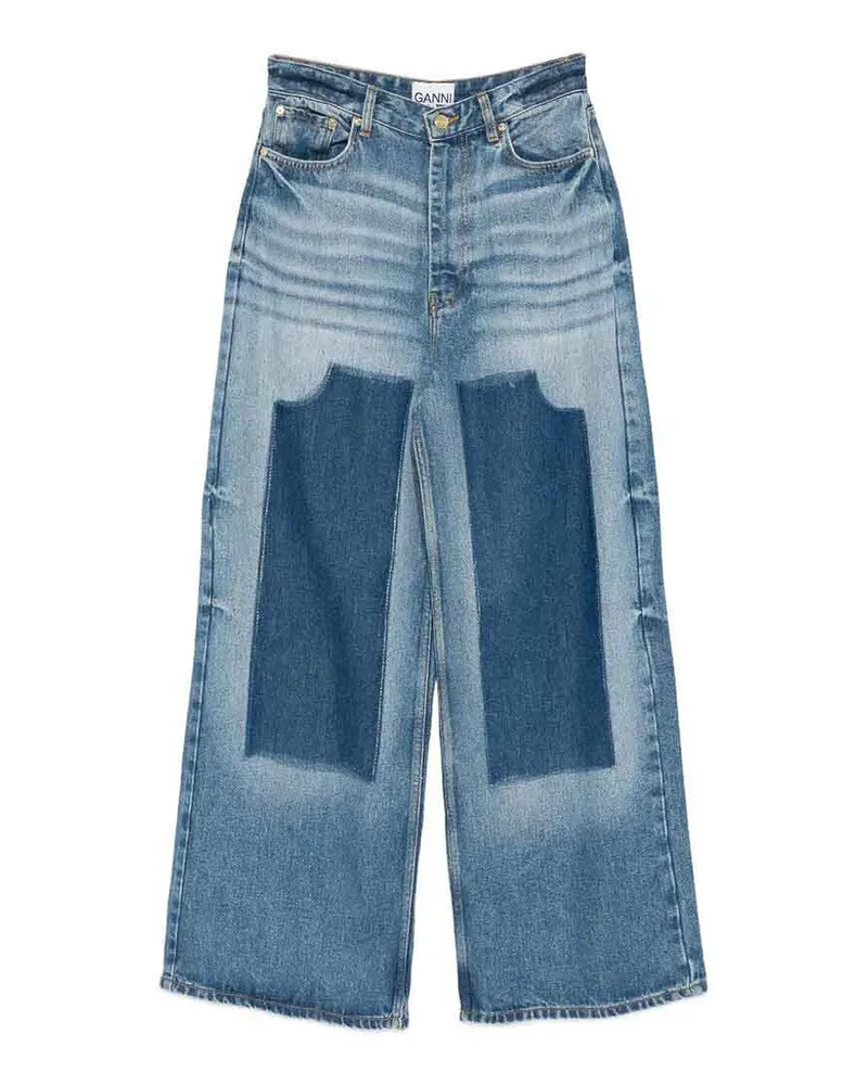Ganni Straight Leg Jeans - Jeansblau Jeansblau