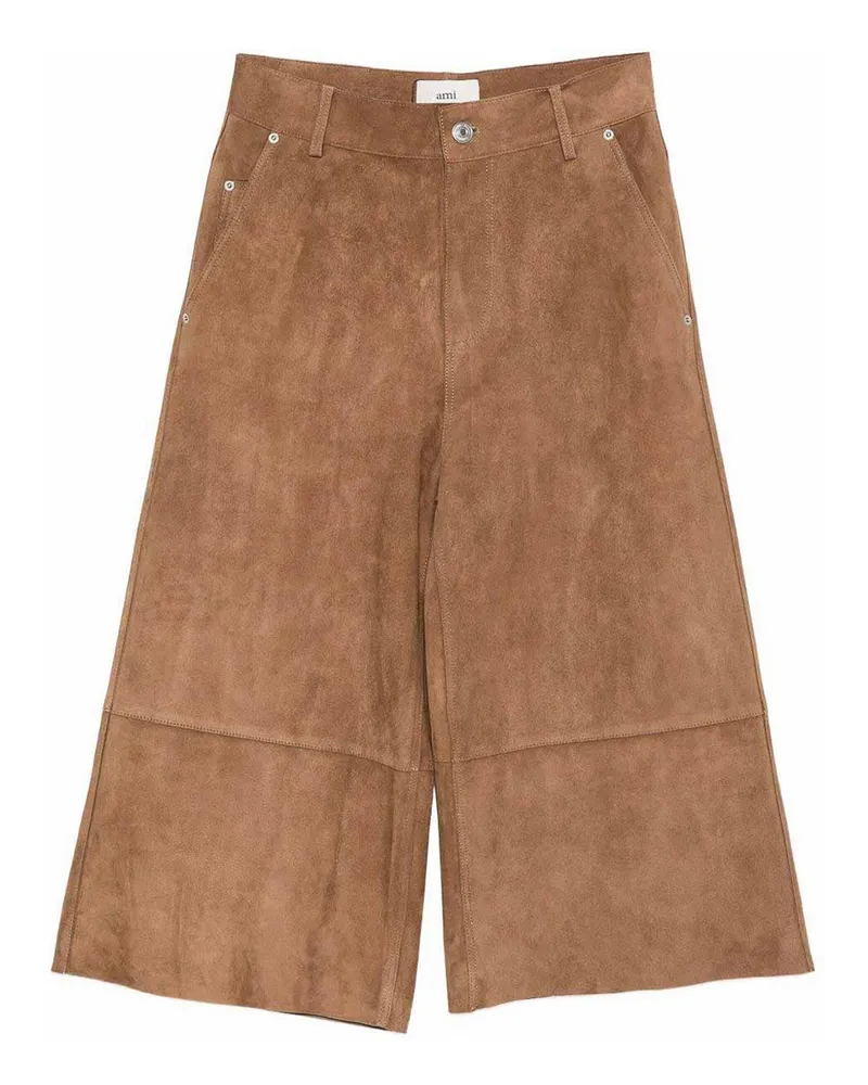 AMI Paris Lederhose - Braun Braun