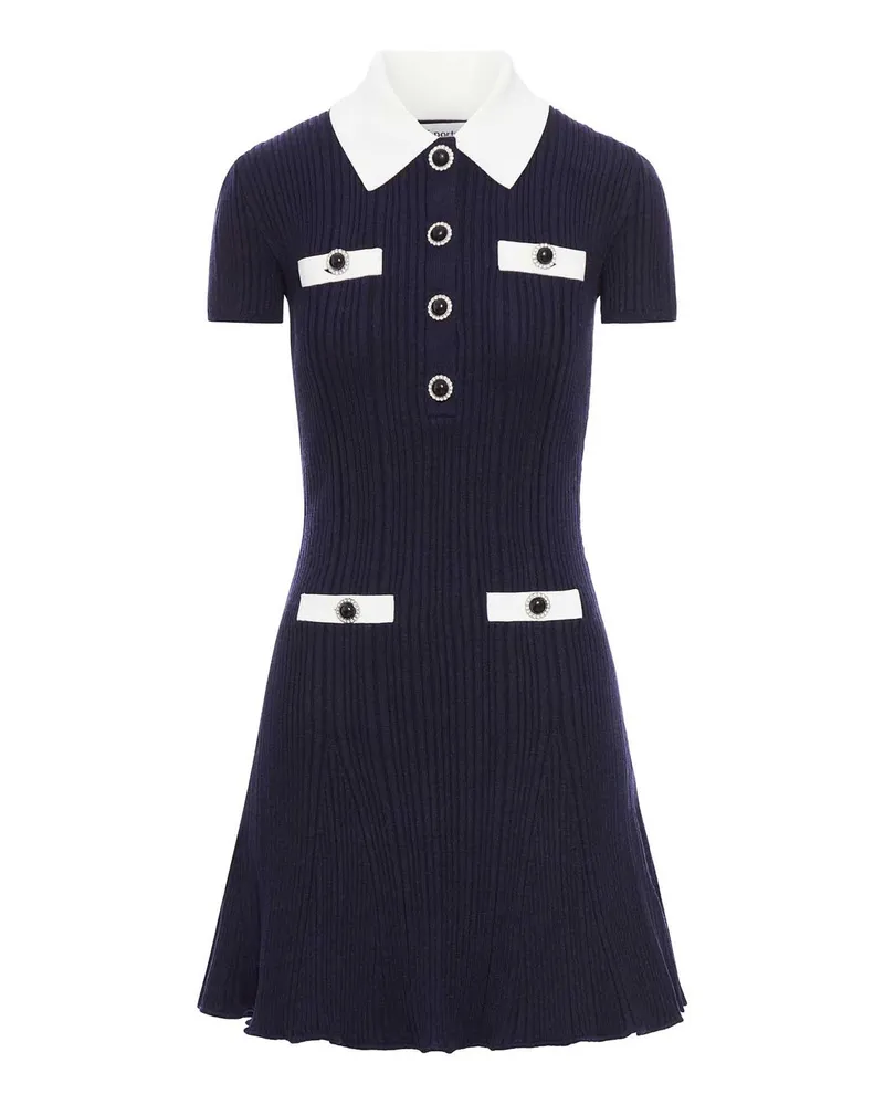 Self-Portrait Kurzes Kleid - Blau Blau