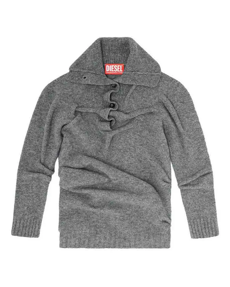 Diesel Rundhalspullover - Grau Grau