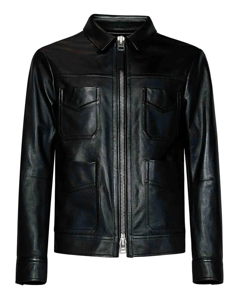 Tom Ford Lederjacke - Schwarz