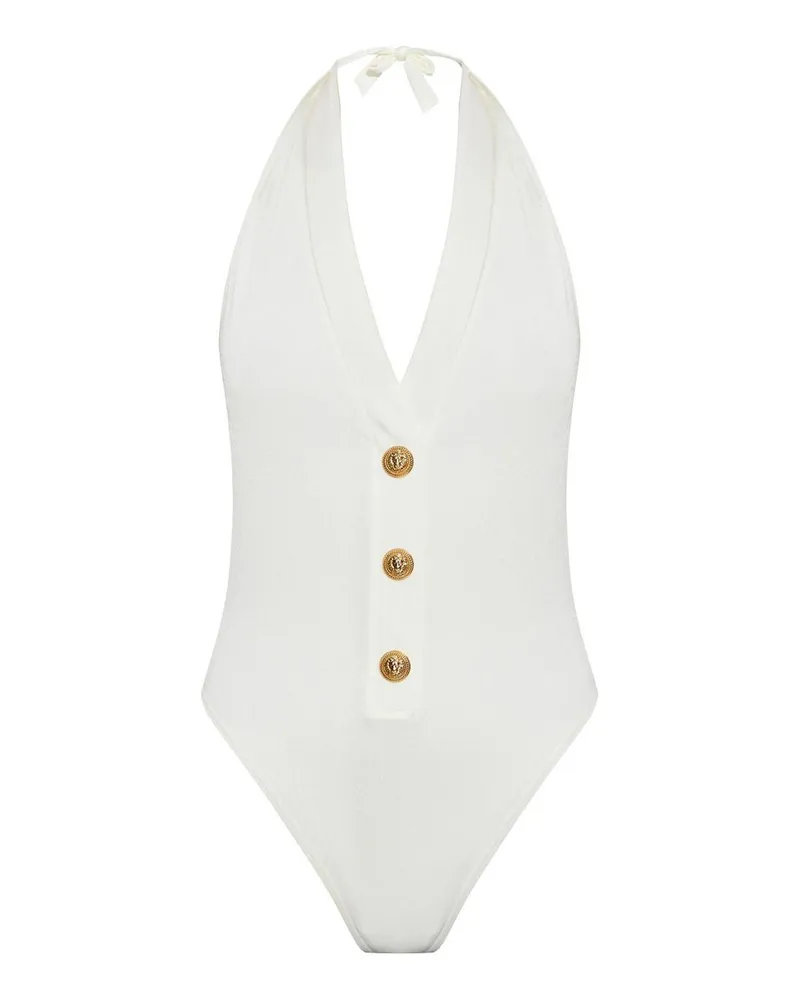 Balmain Badeanzug - Weiß Weiß