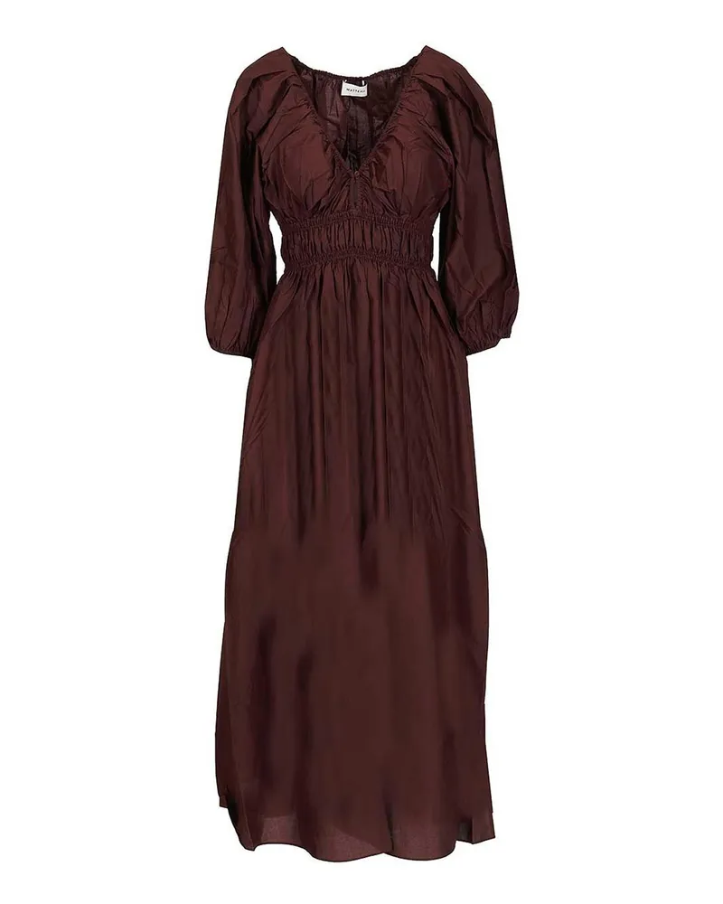 Matteau Knielanges Kleid - Dunkelrot Dunkelrot
