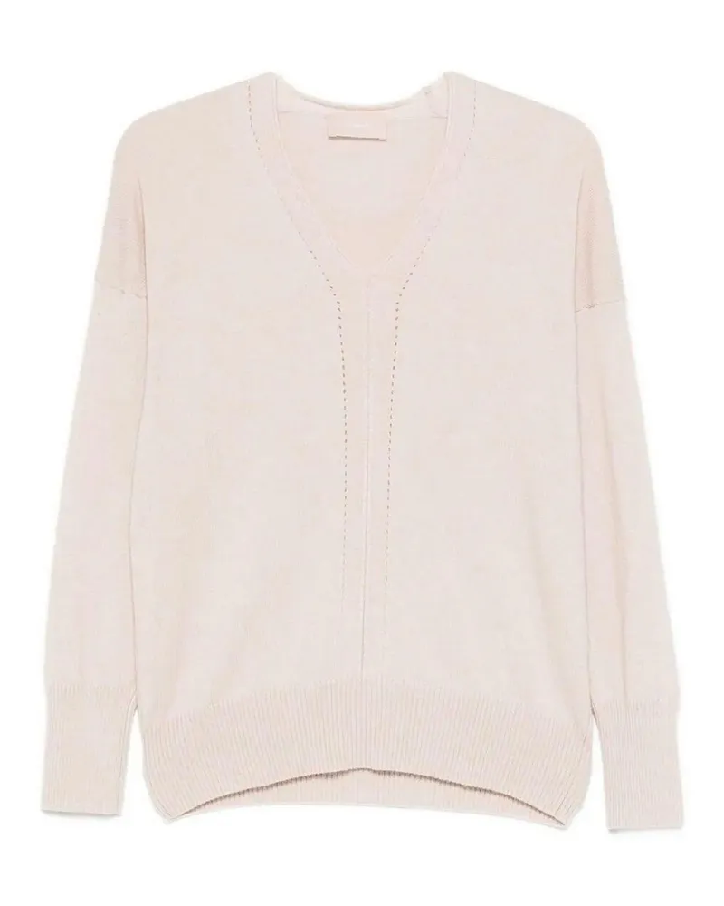 Drumohr  V-Pullover - Beige Beige