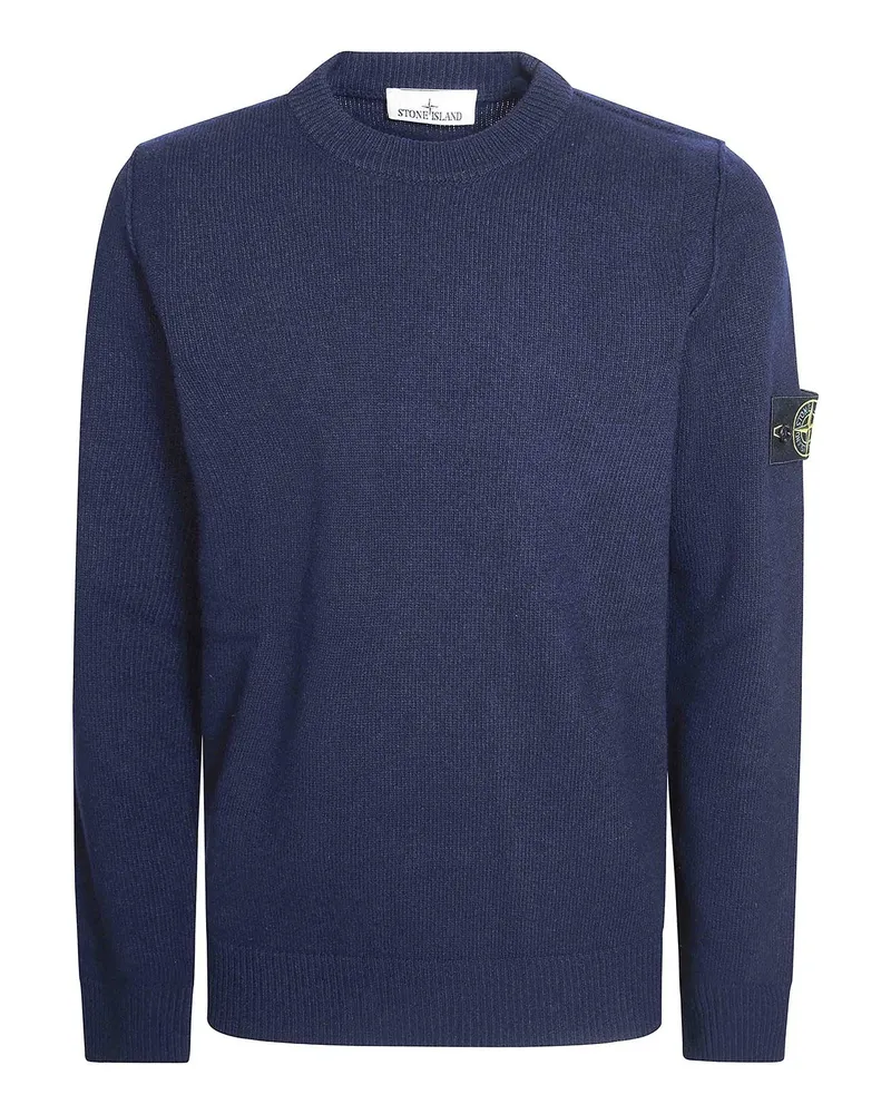 Stone Island Rundhalspullover - Blau Blau