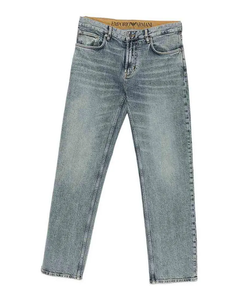 Emporio Armani Straight Leg Jeans - Hellblau Hellblau