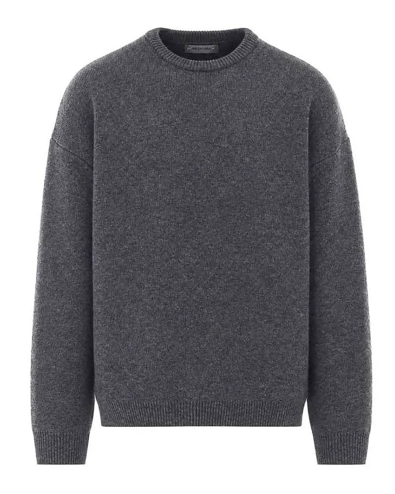 Balenciaga Rundhalspullover - Grau Grau