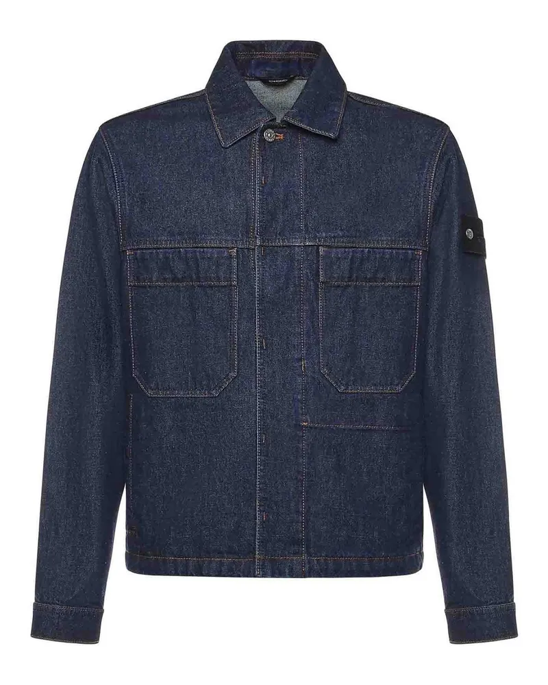 Stone Island Jeansjacke - Blau Blau