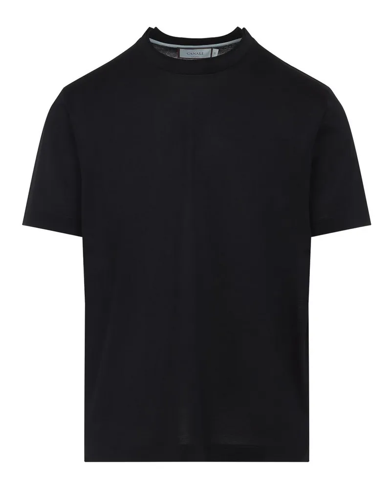 Canali T-Shirt - Schwarz Schwarz