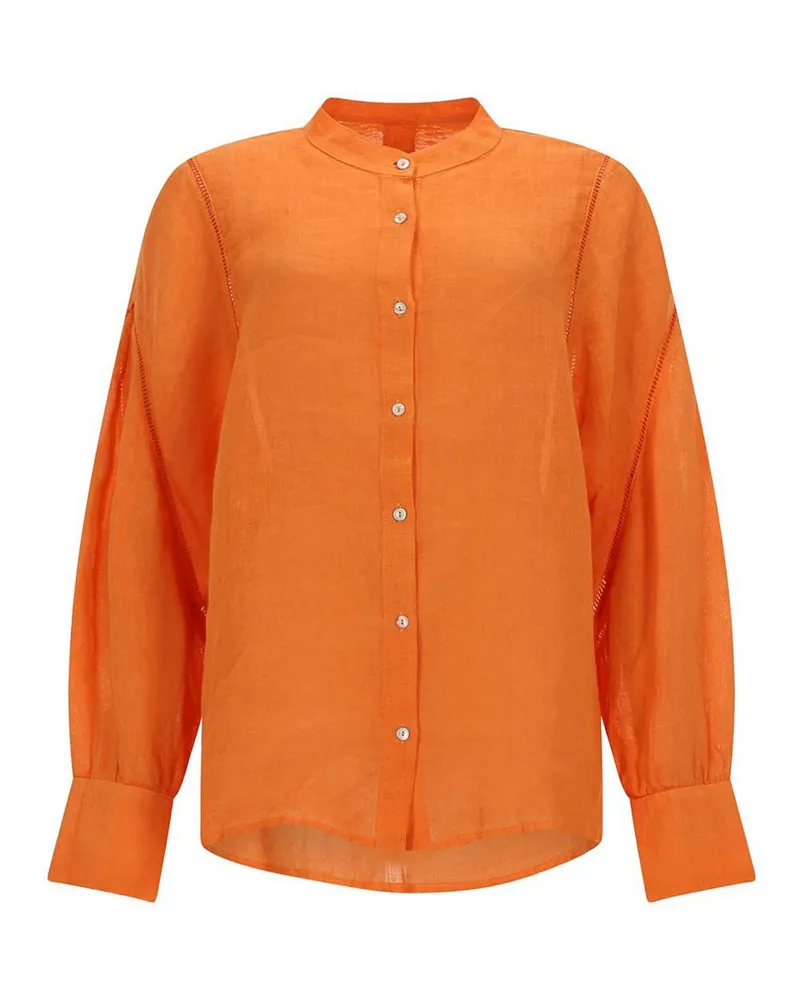 120% Lino Hemd - Orange Orange
