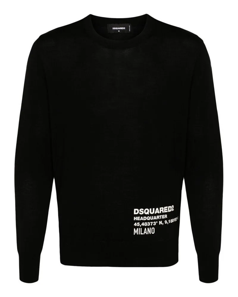 Dsquared2 Rundhalspullover - Schwarz Schwarz