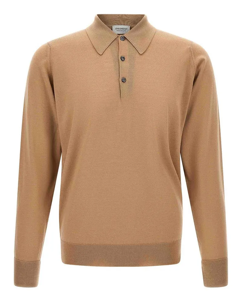 John Smedley Poloshirt - Beige Beige