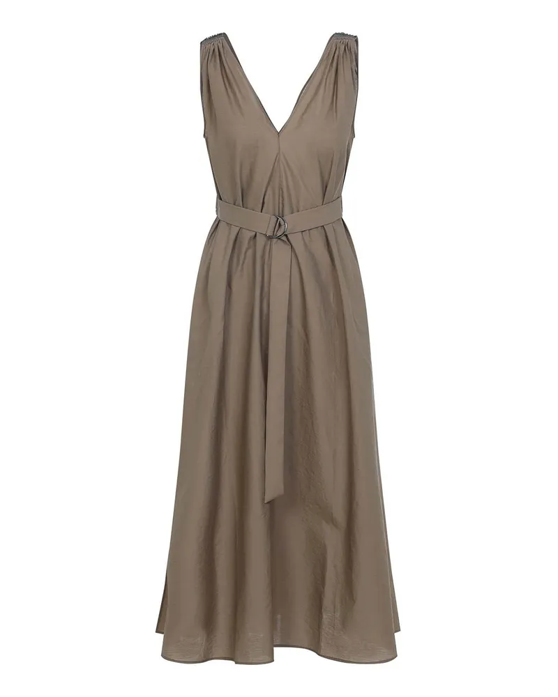 Brunello Cucinelli Knielanges Kleid - Beige Beige