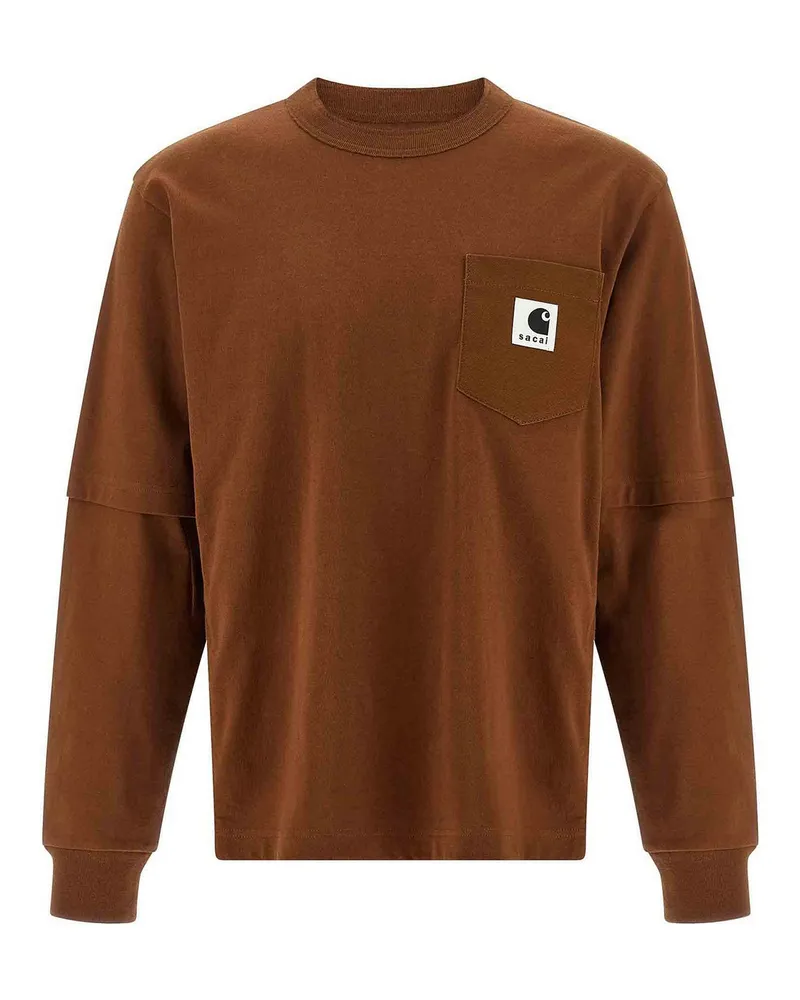 Sacai T-Shirt - Braun Braun