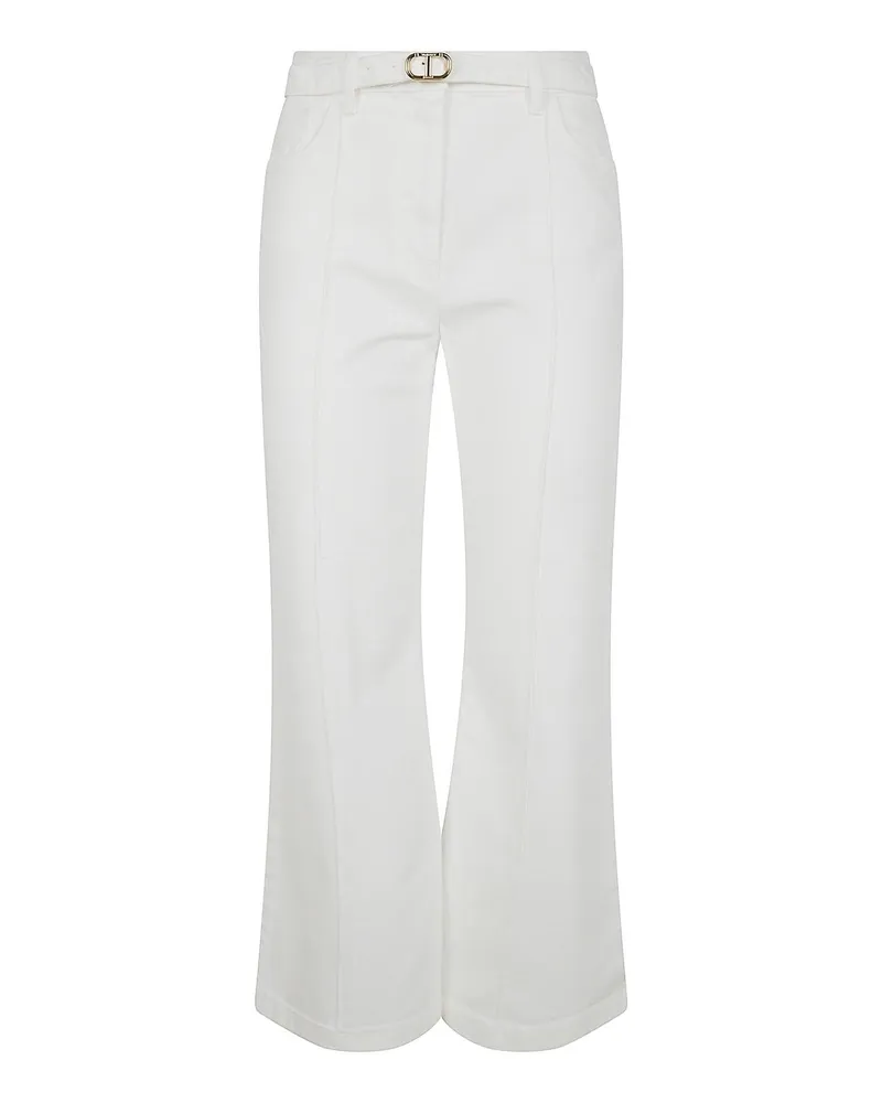 Twin-Set Straight Leg Jeans - Weiß Weiß