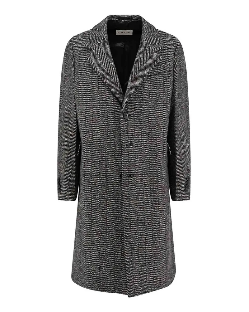 Givenchy Knielanger Mantel - Schwarz Schwarz
