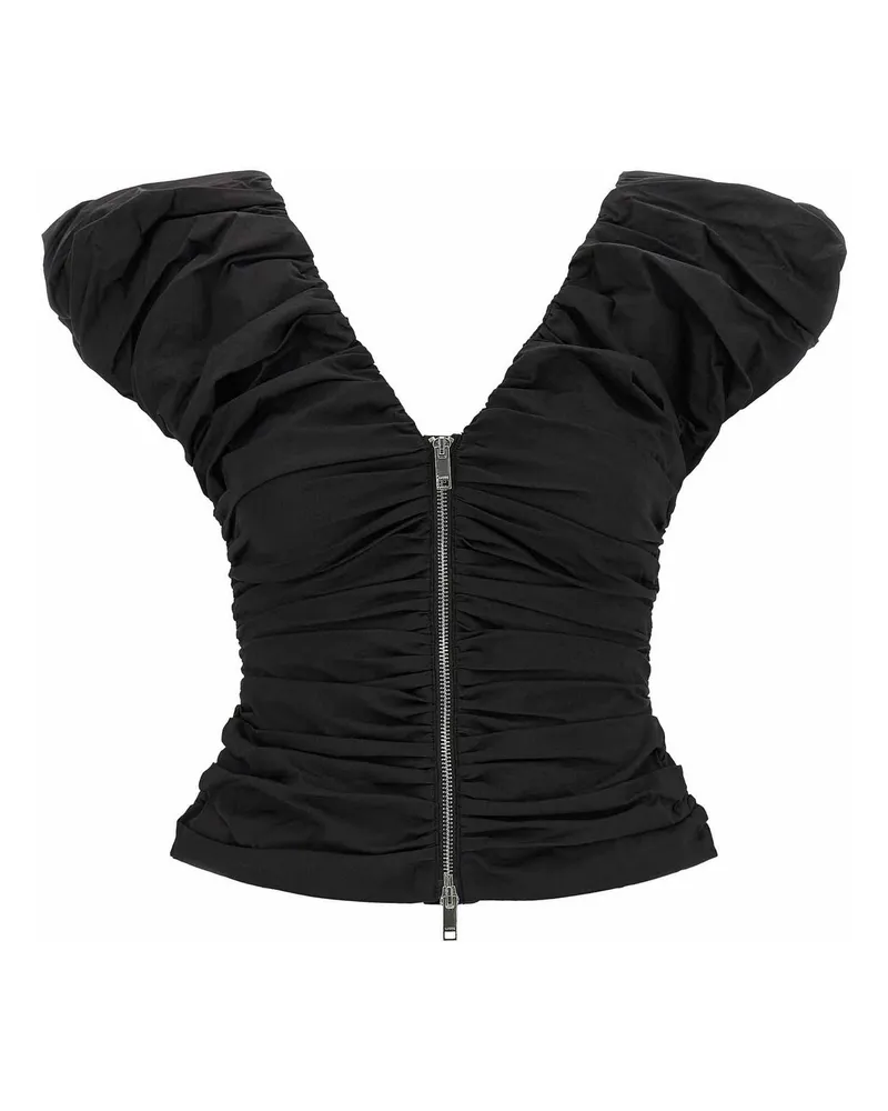 Ganni Top - Schwarz Schwarz