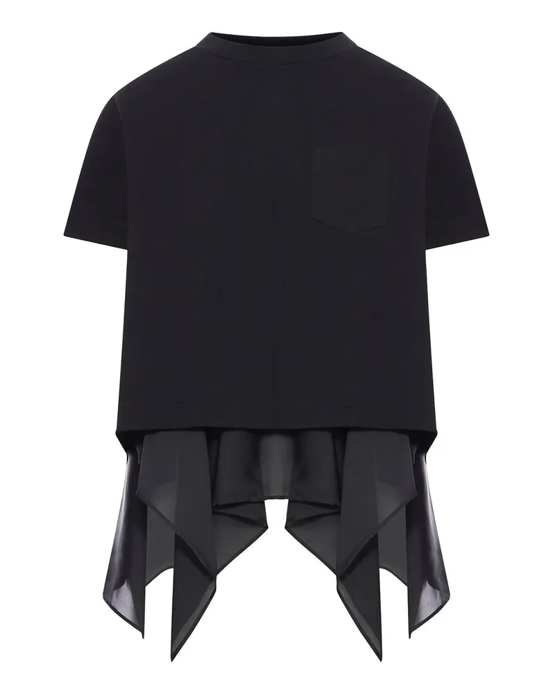 Sacai T-Shirt - Schwarz Schwarz