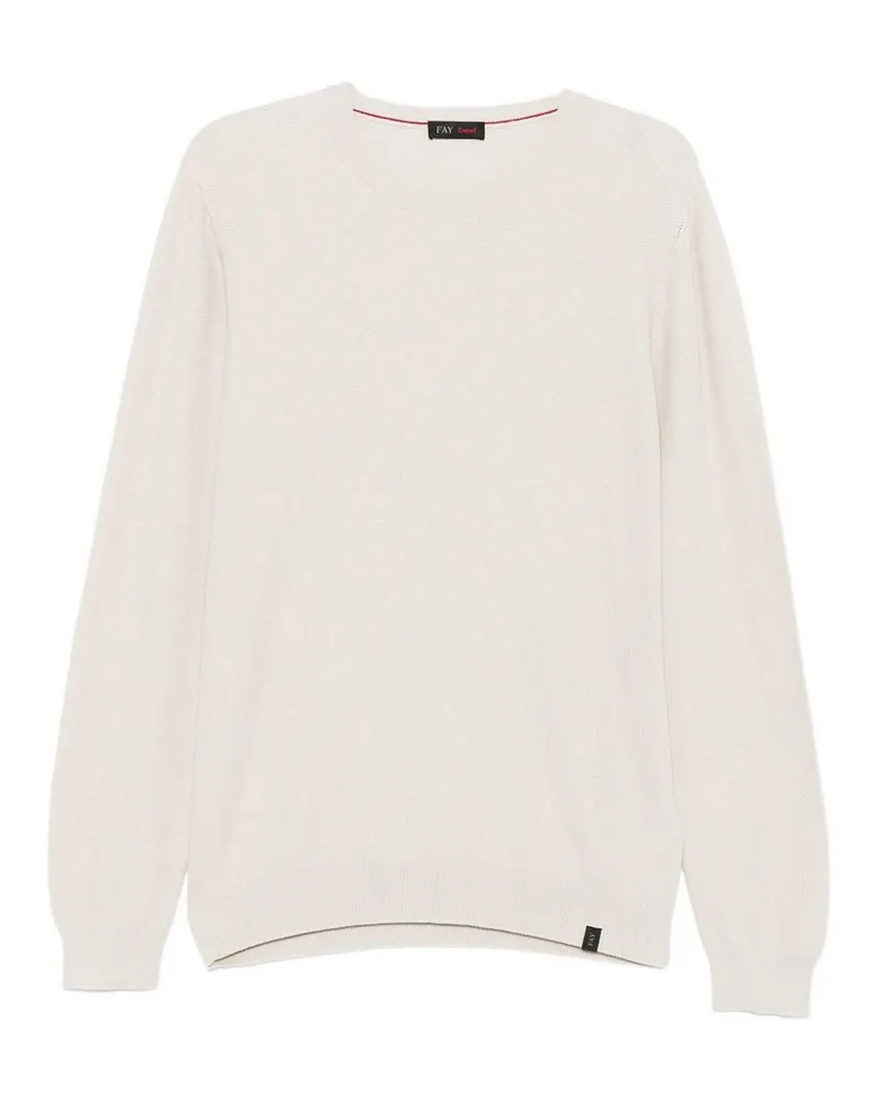 Fay Rundhalspullover - Beige Beige
