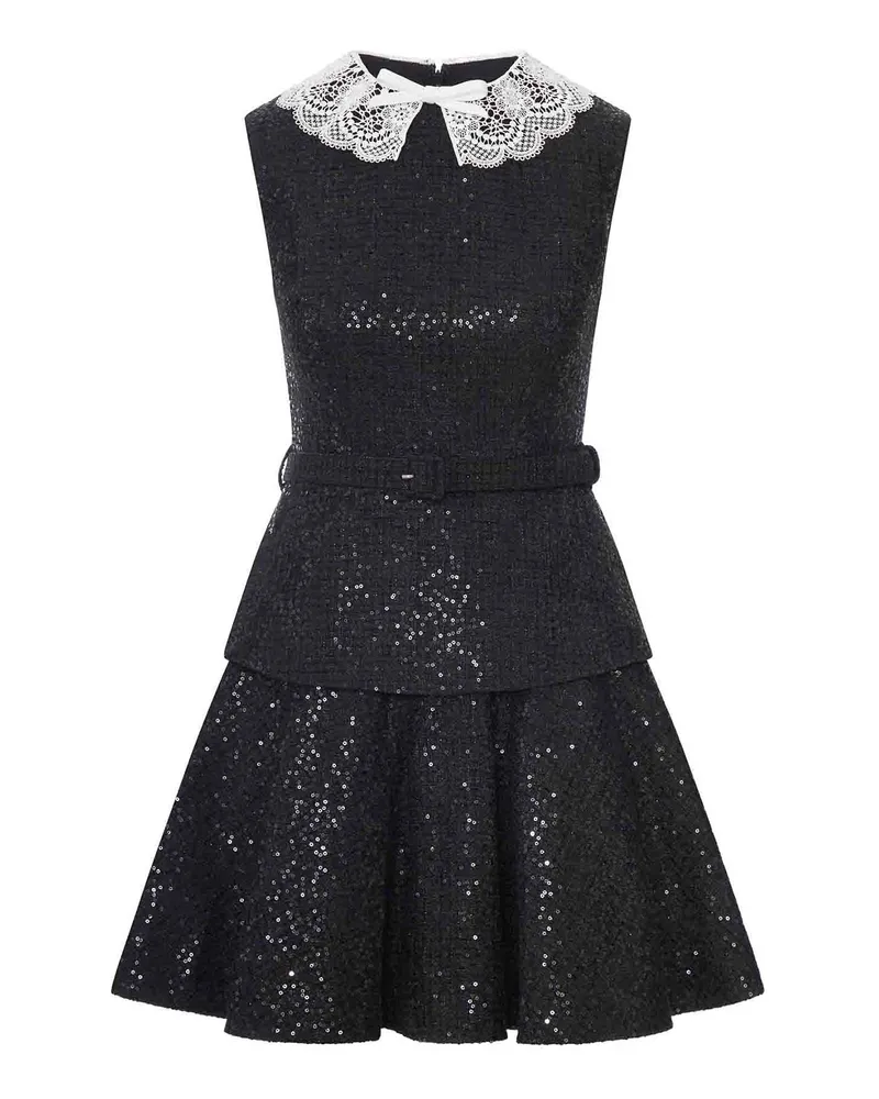 Self-Portrait Kurzes Kleid - Schwarz Schwarz