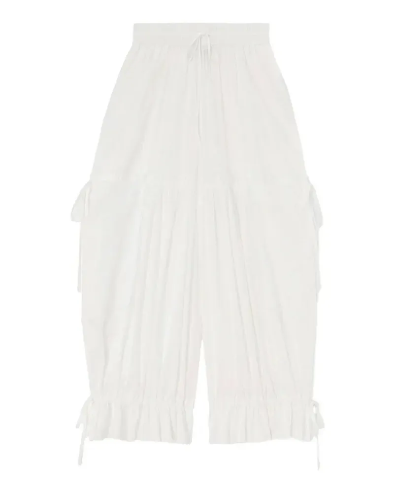 Ganni Casual Hose - Weiß Weiß