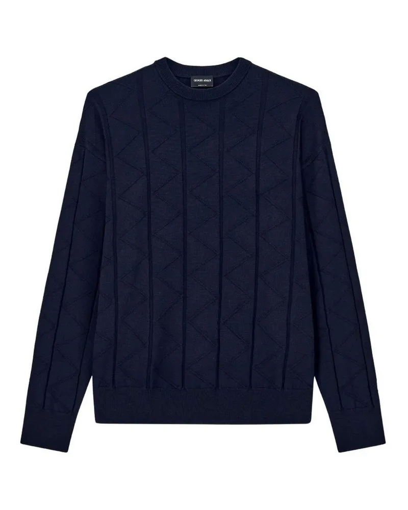 Giorgio Armani Rundhalspullover - Blau Blau