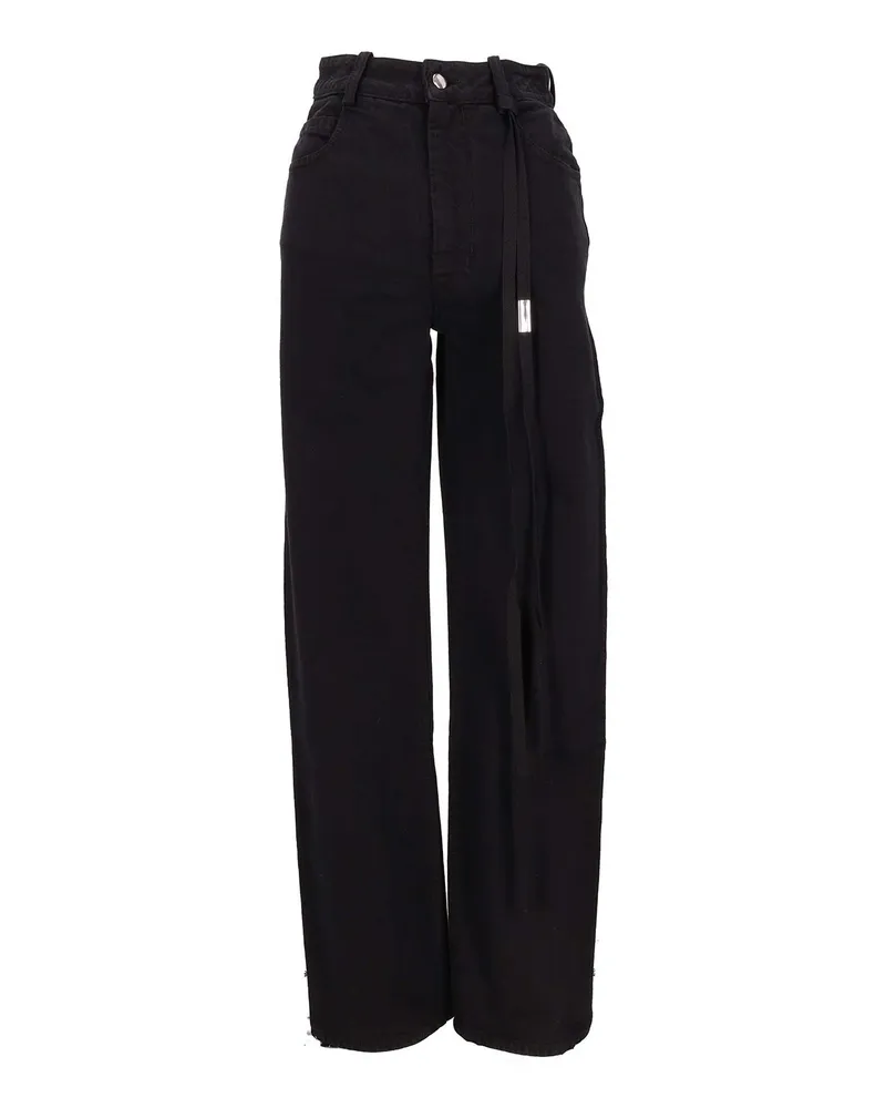 Ann Demeulemeester Straight Leg Jeans - Schwarz Schwarz