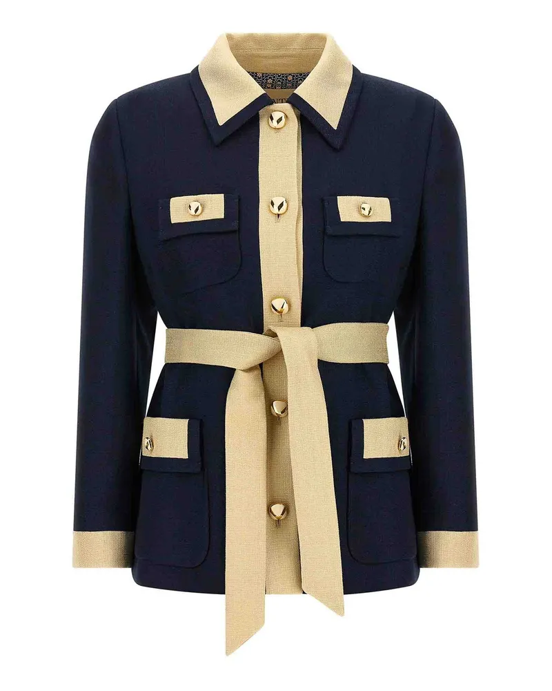 Valentino Garavani Kurzer Mantel - Blau Blau