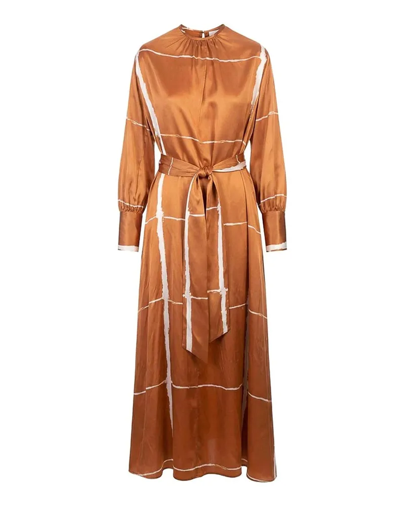 Kiton Knielanges Kleid - Braun Braun