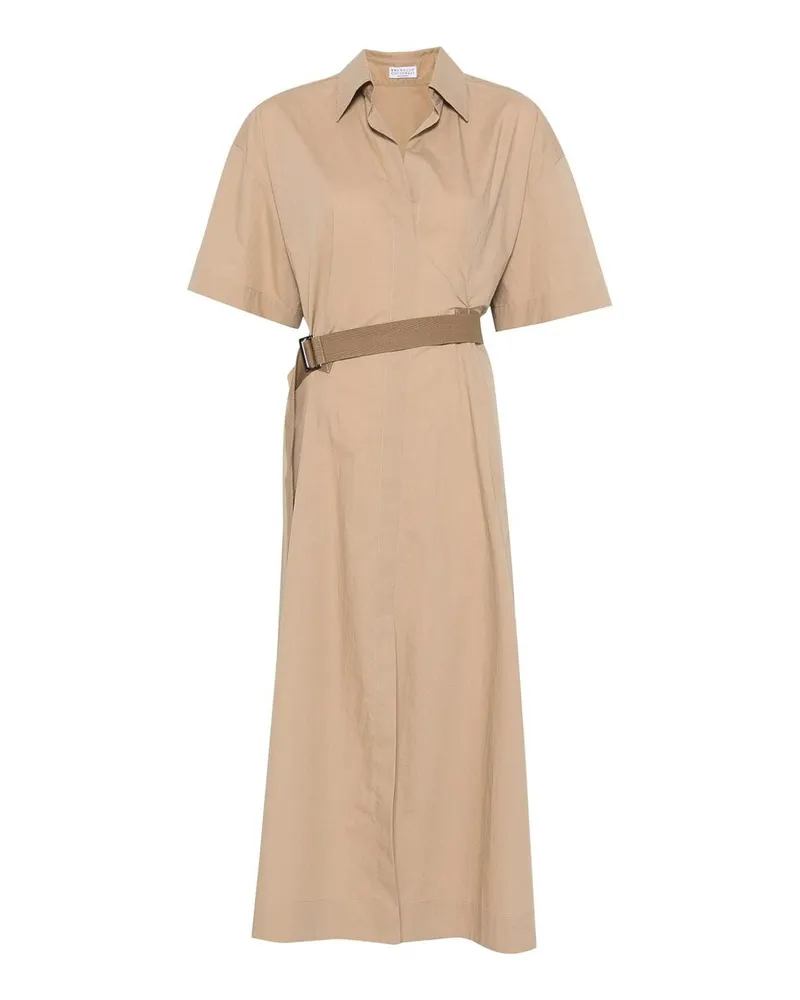 Brunello Cucinelli Knielanges Kleid - Braun Braun