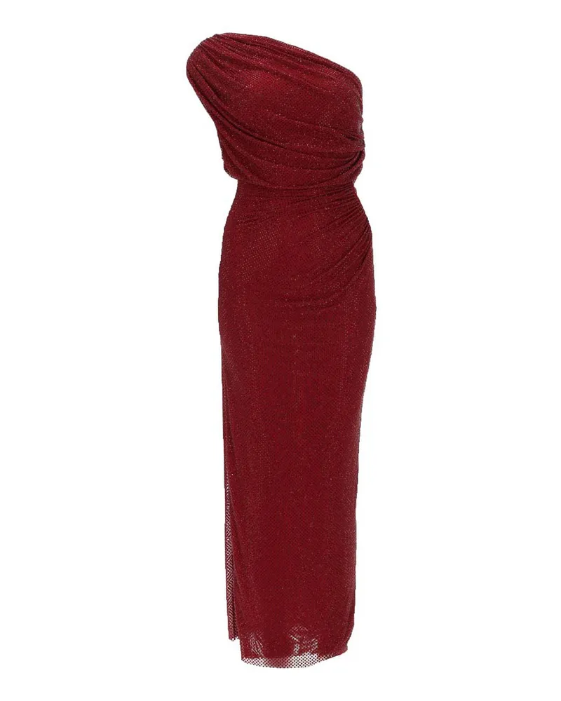 Self-Portrait Maxikleid - Dunkelrot Dunkelrot