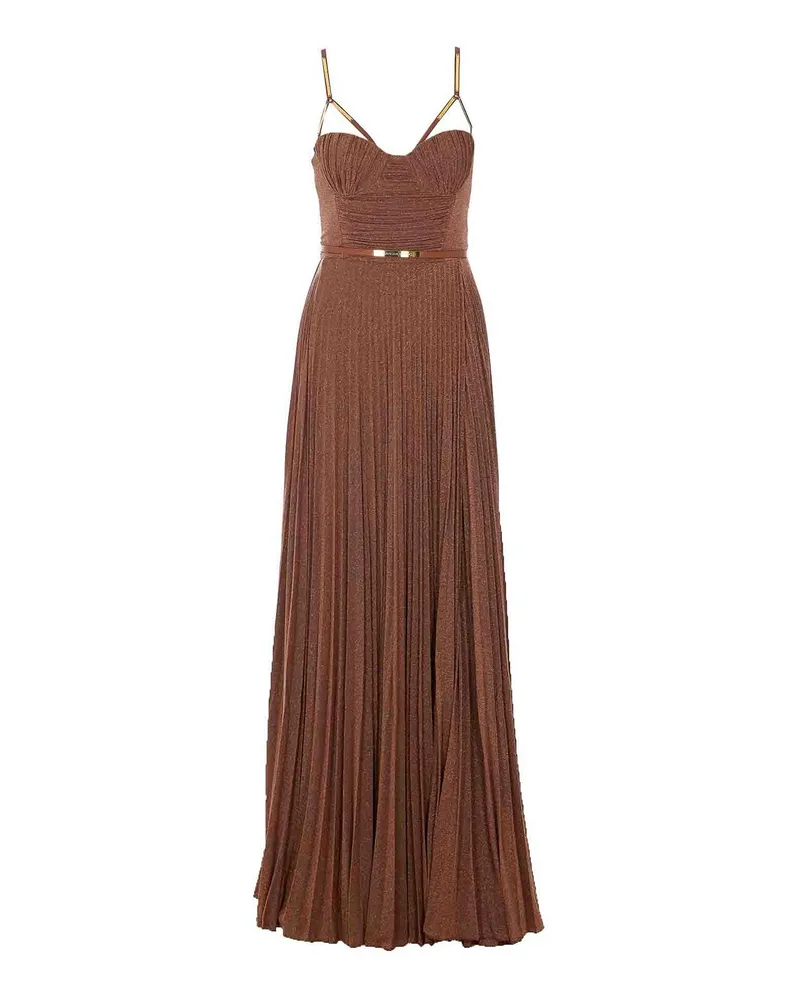 Elisabetta Franchi Knielanges Kleid - Braun Braun