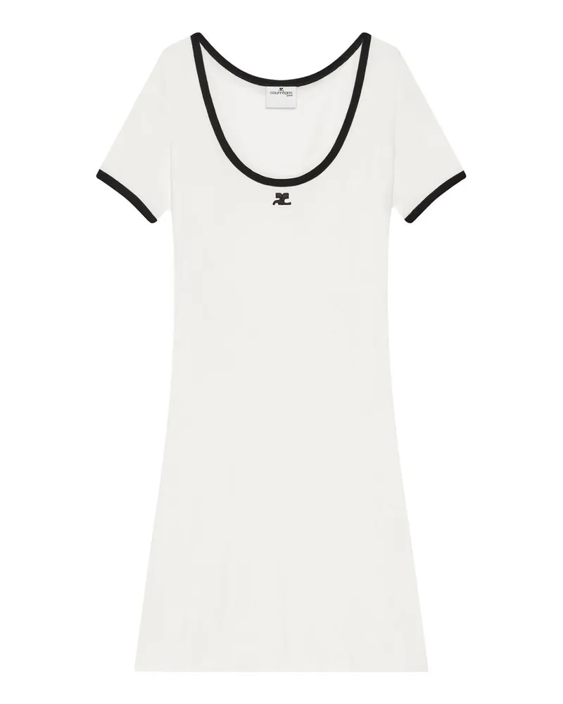 Courrèges Kurzes Kleid - Weiß Weiß