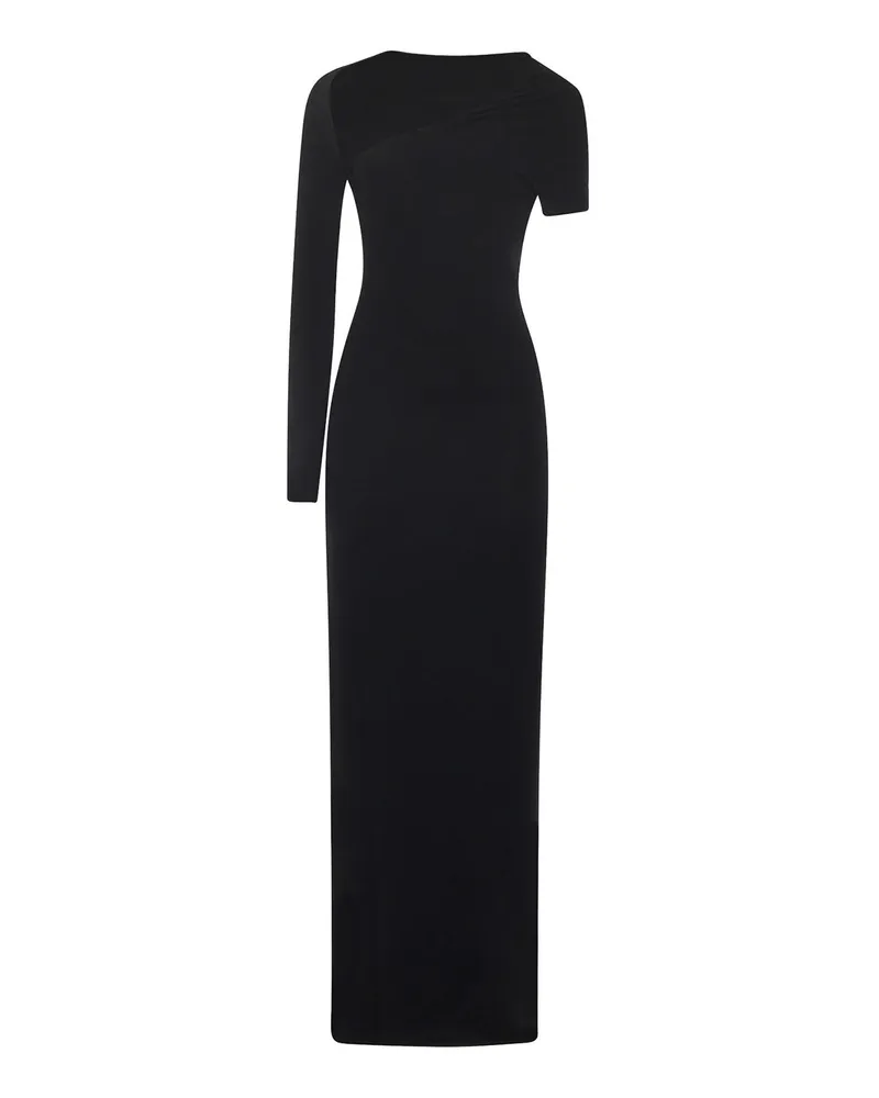 Courrèges Maxikleid - Schwarz Schwarz