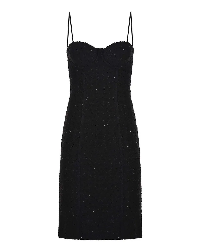 ROTATE Birger Christensen Knielanges Kleid - Schwarz Schwarz