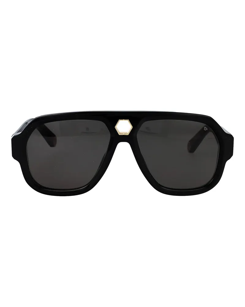 Philipp Plein Sonnenbrille - Schwarz Schwarz