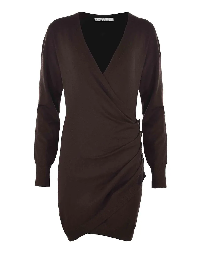 Philosophy Di Lorenzo Serafini Knielanges Kleid - Braun Braun
