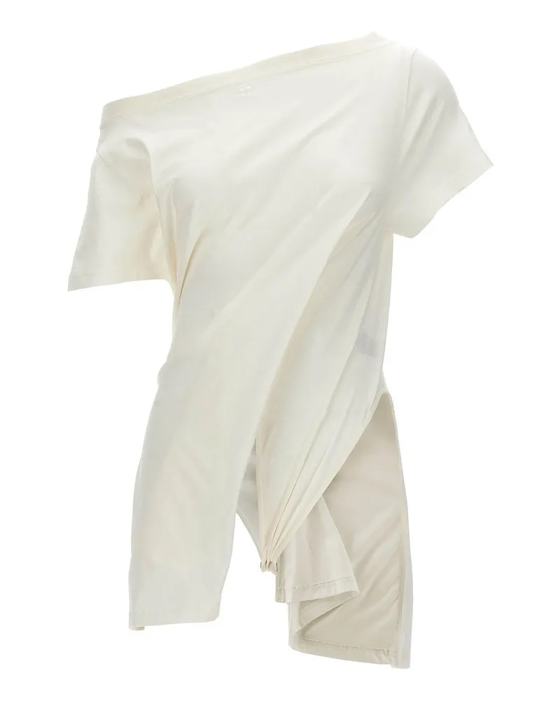 Courrèges Knielanges Kleid - Weiß Weiß