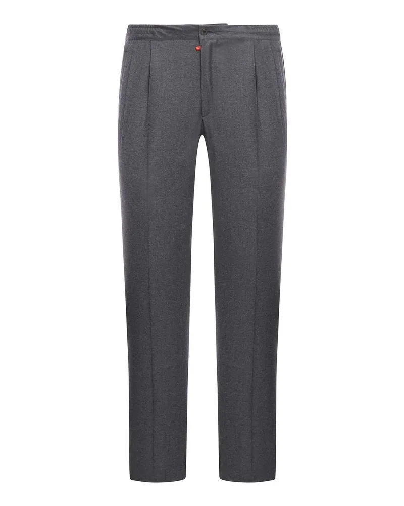 Kiton Casual Hose - Grau Dunkelgrau