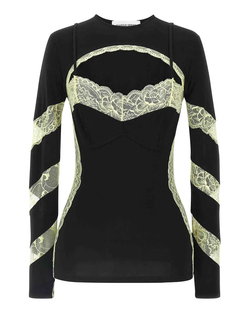 Marine Serre Top - Schwarz Schwarz