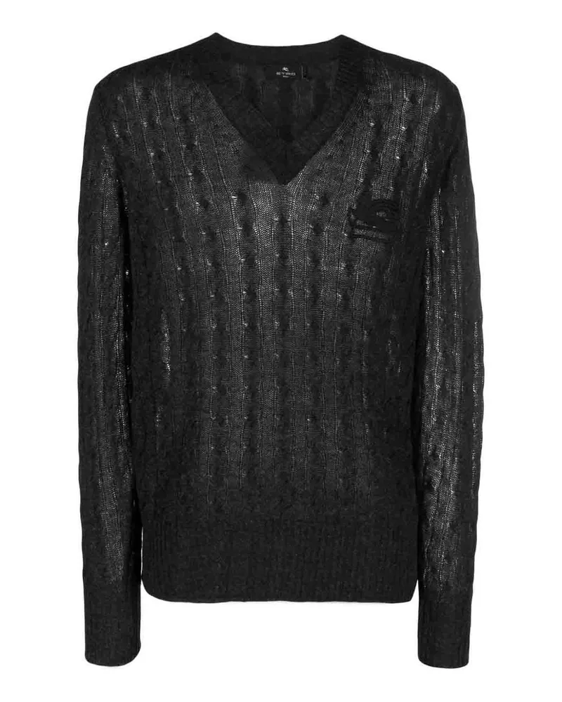 Etro Rundhalspullover - Schwarz Schwarz