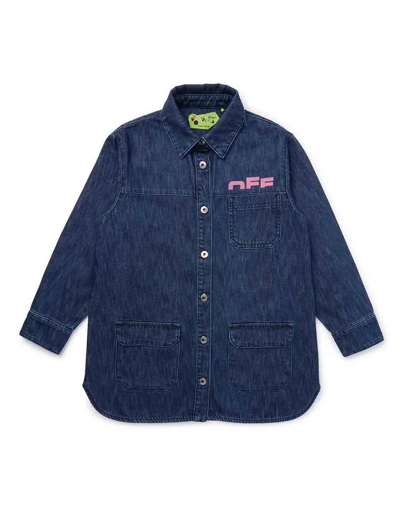 OFF-WHITE Knielanges Kleid - Blau Blau