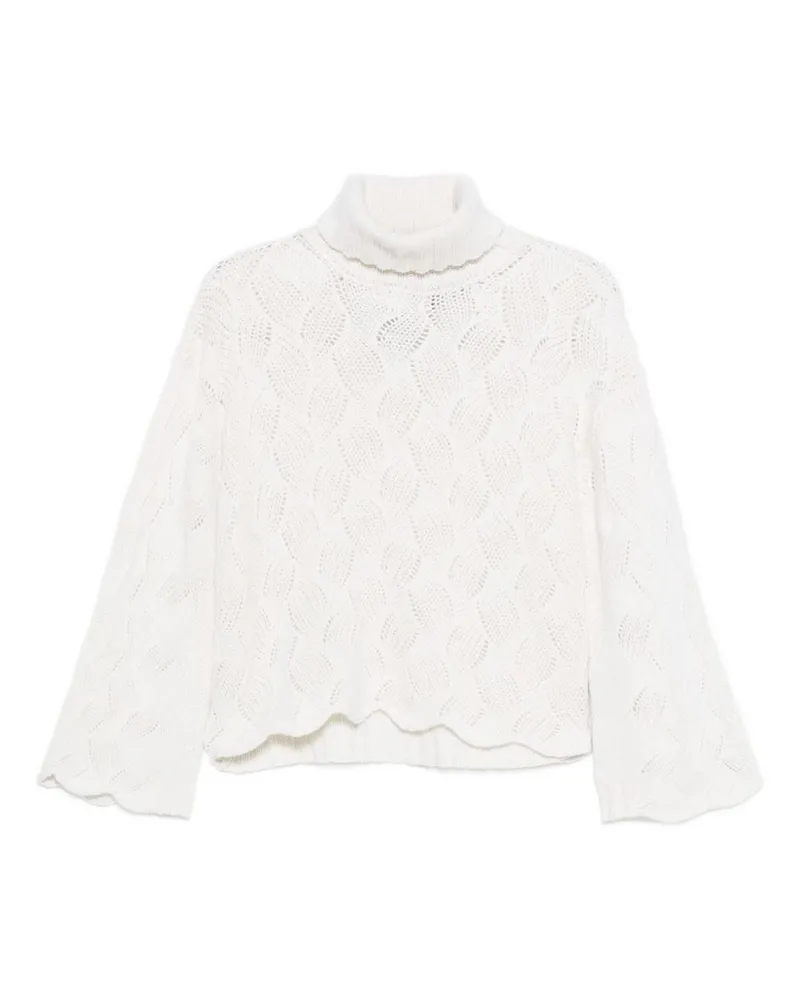 Twin-Set Rollkragenpullover - Weiß Weiß