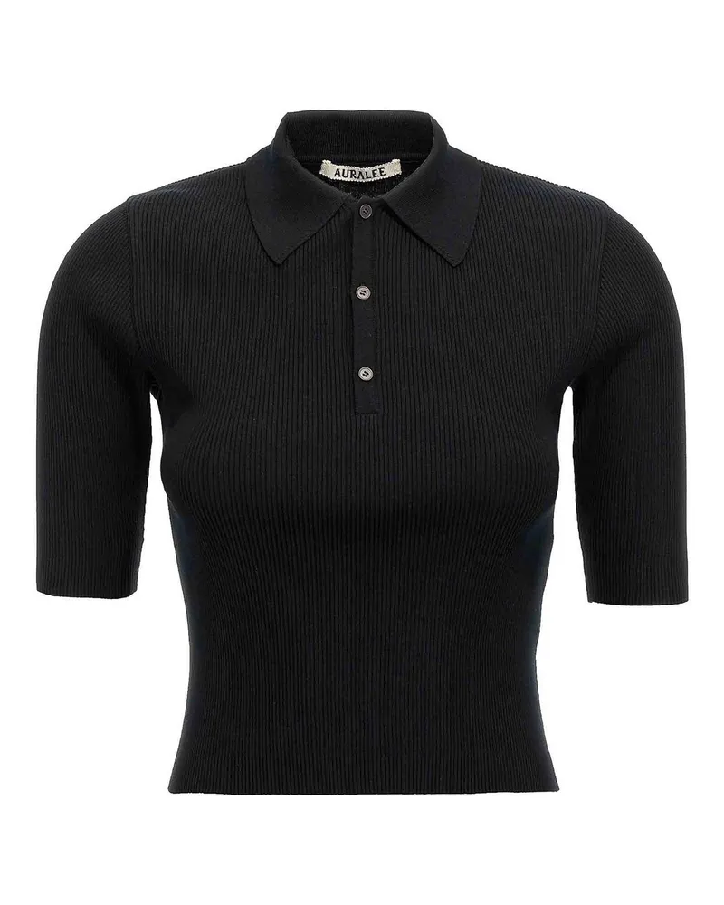 AURALEE Poloshirt - Schwarz Schwarz