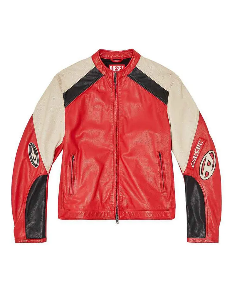 Diesel Lederjacke - Rot Rot