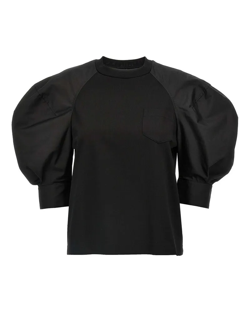 Sacai T-Shirt - Schwarz Schwarz