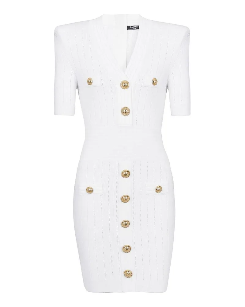 Balmain Kurzes Kleid - Weiß Weiß