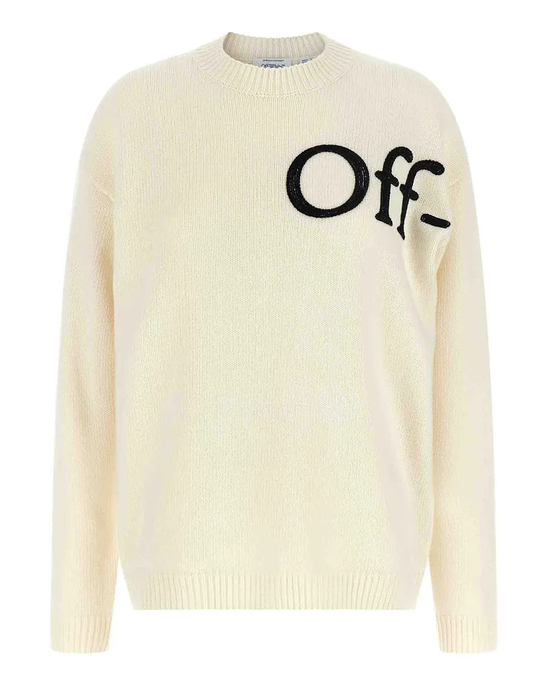 OFF-WHITE Rundhalspullover - Weiß Weiß